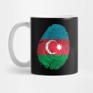 Flag of Azerbaijan in fingerprint Mug